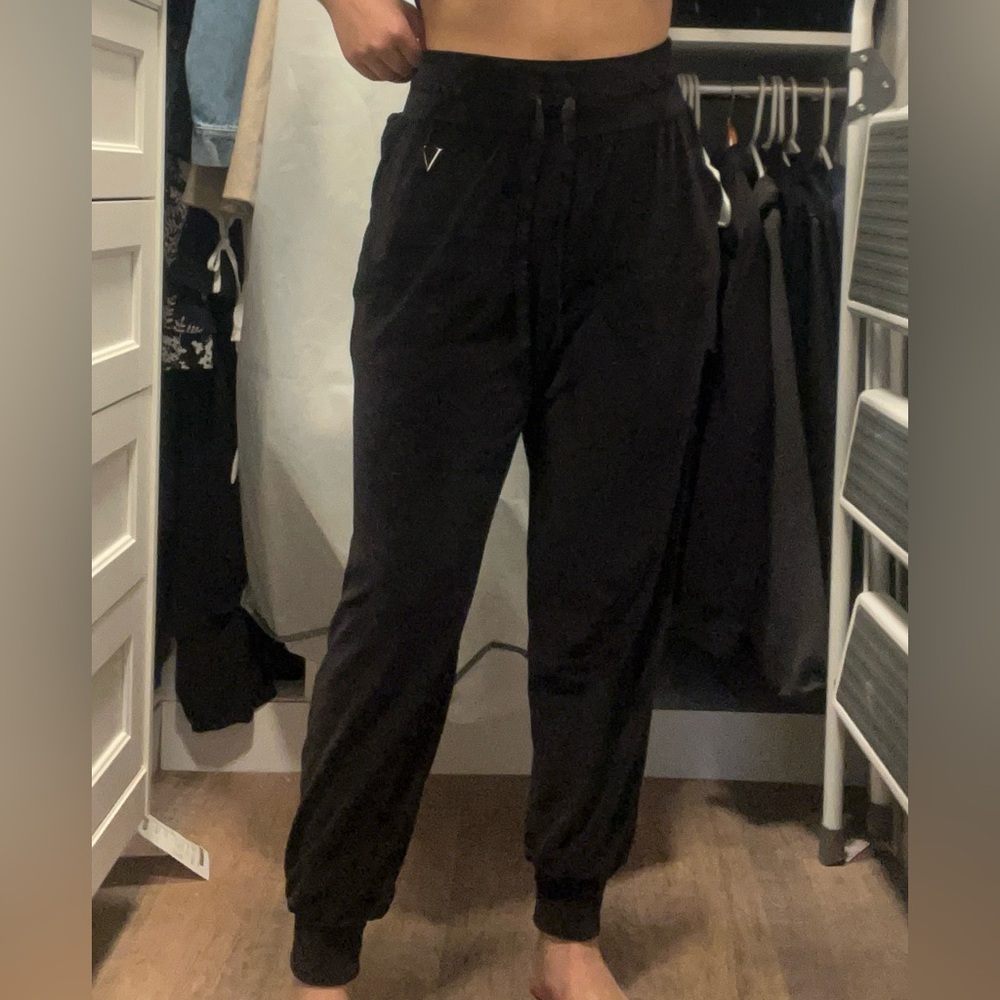 PINK Victoria’s Secret black velour joggers